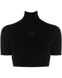 Alexander Wang - High-Neck Logo-Embossed Jumper - Lyst