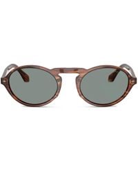 Giorgio Armani - Zonnebril Met Logoprint - Lyst