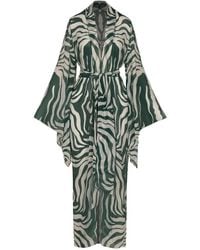 Johanna Ortiz - Kimono Amazon Con Estampado De Cebra - Lyst