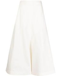 Jil Sander - High-rise Cotton A-line Skirt - Lyst