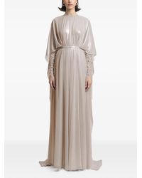 Gemy Maalouf - Embellished-Sleeve Maxi Dress - Lyst