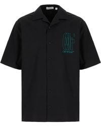 Off-White c/o Virgil Abloh - Off Poplin Shirt With Arrow Print - Lyst