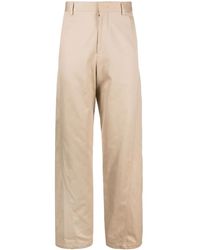 Lanvin - Twisted Cotton Chino Trousers - Lyst