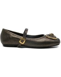 Kurt Geiger - Buckle-Strap Ballet Flats - Lyst