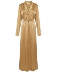 Danamé - Robe Longue Ceinturée À Détails De Perles - Lyst