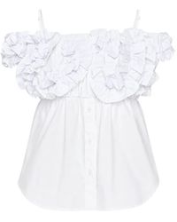 Pushbutton - Blouse Volantée À Épaules Dénudées - Lyst