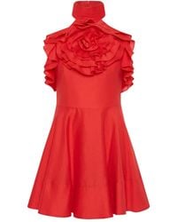 Rebecca Vallance - Ruffled Halterneck Pastèque Mini Dress - Lyst