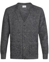 Profuomo - Cardigan En Maille À Boutonnière - Lyst