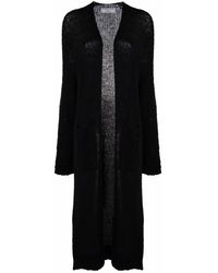 Societe Anonyme Draped Cardi-coat - Black