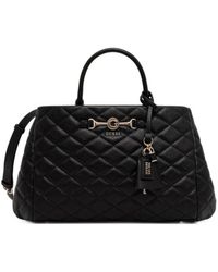 Guess - Frances Quilted Logo-Plaque Tote Bag - Lyst