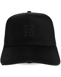 DSquared² - D2 Embroidered Distressed Baseball Cap - Lyst