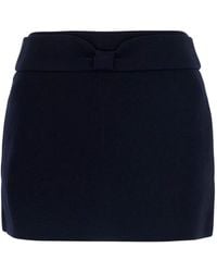 ShuShu/Tong - Bow-Detail Wool Mini Skirt - Lyst