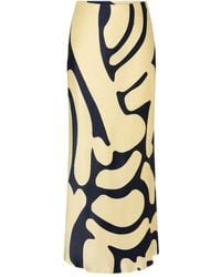 Rebecca Vallance - Dune Printed Midi Skirt - Lyst