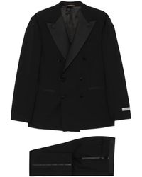 Canali - Logo-Patch Double-Breasted Dinner Suit - Lyst