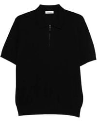 Kangra - Ribbed-Knit Zip-Up Polo Shirt - Lyst