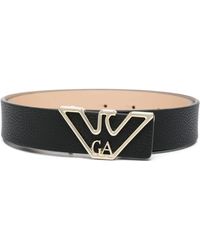 Emporio Armani - Gürtel mit Logo-Schnalle - Lyst