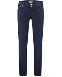 Jacob Cohen - Jeans Met Gestikt Detail En Vijf Zakken - Lyst