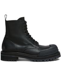 Marni - Dada Army Leather Combat Boots - Lyst