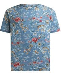 Etro - Floral-Print T-Shirt - Lyst