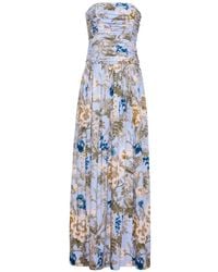 Cara Cara - Floral-Print Ruched Maxi Gown - Lyst