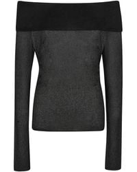 Roberto Collina - Openwork Lace-Effect Off-The-Shoulder Sweater - Lyst
