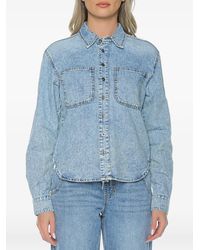 One Teaspoon - Nixie Denim Blouse Met Acid Wassing - Lyst