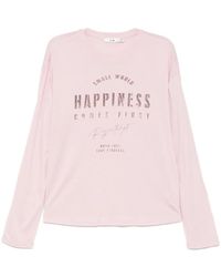 B+ AB - Slogan-Print Long-Sleeves T-Shirt - Lyst
