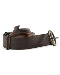 Ziggy Chen - Round-Buckle Textured-Finish Belt - Lyst