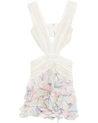 PATBO - Robe Volantée À Fleurs - Lyst