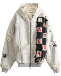Satoshi Nakamoto - Get What I Want Distressed Graffiti-Print Hoodie - Lyst
