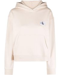 Calvin Klein - Hoodie en jersey à patch logo - Lyst