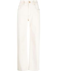 Brunello Cucinelli - High-Waist-Hose Mit Geradem Bein - Lyst