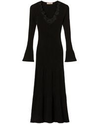 Twinset - Robe Longue En Maille Avec Dentelle Macramé - Lyst