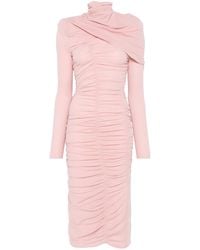 Magda Butrym - Draped High-Neck Midi Dress - Lyst