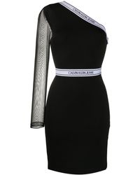 Calvin Klein Vestido con logo en la cinturilla - Negro