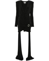 Nissa - Ruched Draped-Detail Dress - Lyst