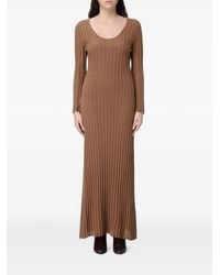 Fabiana Filippi - Robe Longue En Maille Nervurée - Lyst