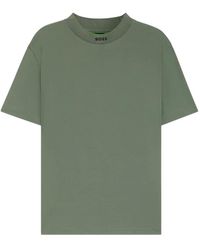 BOSS - Crew-Neck Cotton-Blend T-Shirt - Lyst