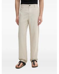 Les Deux - Elasticated-Waistband Straight-Leg Trousers - Lyst