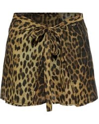 Moschino - Wikkelrok Met Luipaardprint - Lyst