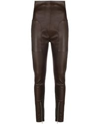 Rick Owens - Skinny-Cut Panelled Leather Trousers - Lyst