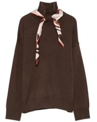 Seventy - Pull À Détail De Foulard Et Col Montant - Lyst