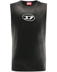 DIESEL - Tanktop Met Oval D-Plakkaat - Lyst