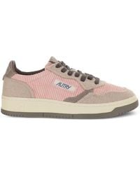 Autry - Medalist Low Sneakers With Corduroy And Velvet Panels - Lyst