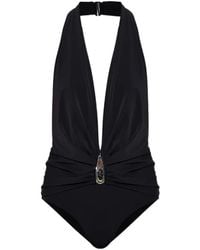 Christopher Esber - Ruched Halterneck Swimsuit - Lyst