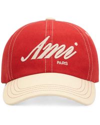 Ami Paris - Casquette En Coton Avec Broderie - Lyst