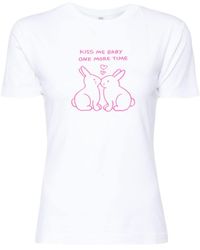 Vetements - Kissing Bunnies Cotton T-shirt - Lyst