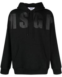 MSGM - Appliqué Logo Hoodie - Lyst