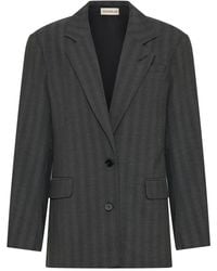 Nicholas - Pinstripe Notched Lapel Blazer - Lyst