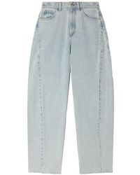 Sandro - Frayed Wide-Leg Jeans - Lyst